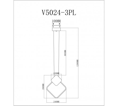 Подвесной светодиодный светильник Moderli Store V5024-3PL Подвесной светодиодный светильник Moderli Store V5024-3PL