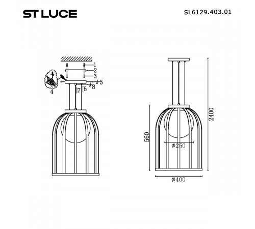 Подвесной светильник ST Luce Nordic SL6129.403.01 Подвесной светильник ST Luce Nordic SL6129.403.01