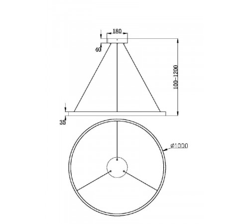 Подвесной светильник Maytoni Rim MOD058PL-L54BK Подвесной светильник Maytoni Rim MOD058PL-L54BK