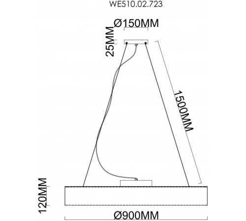 Подвесной светильник Wertmark Edera WE510.02.723