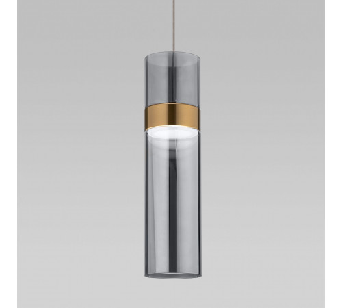 Подвесной светильник Eurosvet Lumen 50244/1 LED латунь/дымчатый a061287 Подвесной светильник Eurosvet Lumen 50244/1 LED латунь/дымчатый a061287