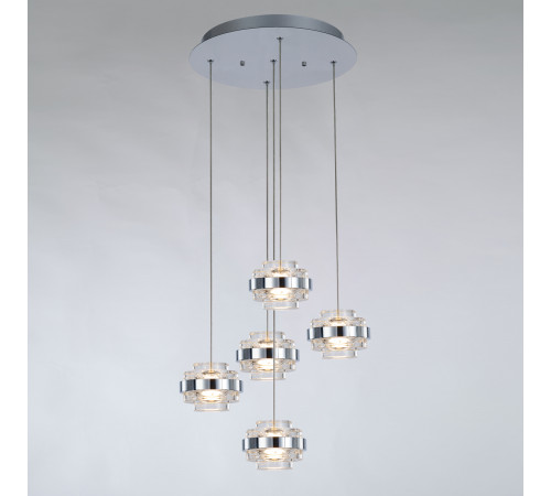Подвесной светильник Delight Collection MD22030002 MD22030002-5A chrome/clear Подвесной светильник Delight Collection MD22030002 MD22030002-5A chrome/clear
