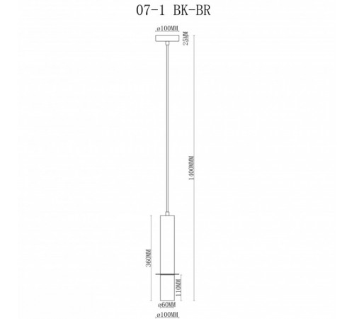 Подвесной светильник iLamp Lofty 10705-1 BK-BR Подвесной светильник iLamp Lofty 10705-1 BK-BR
