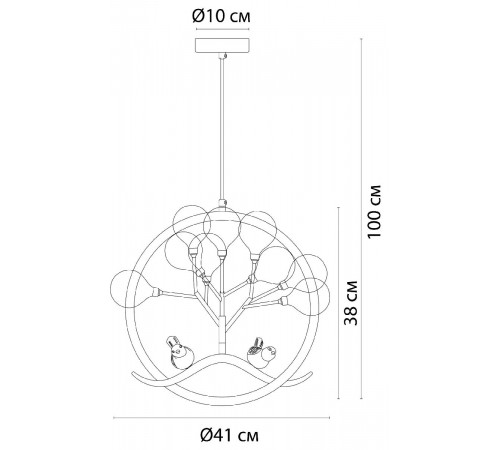 Подвесной светильник Arte Lamp Candy A7274SP-9GO Подвесной светильник Arte Lamp Candy A7274SP-9GO
