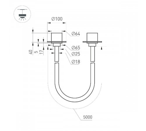 Подвесной светильник Arlight SP-TROPIC-BUILT-TRIMLESS-R18-L5000-58W Warm3000 (BK, 360 deg, 230V) 043391 Подвесной светильник Arlight SP-TROPIC-BUILT-TRIMLESS-R18-L5000-58W Warm3000 (BK, 360 deg, 230V) 043391
