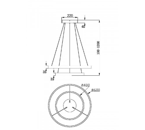 Подвесной светильник Maytoni Rim MOD058PL-L55BSK Подвесной светильник Maytoni Rim MOD058PL-L55BSK