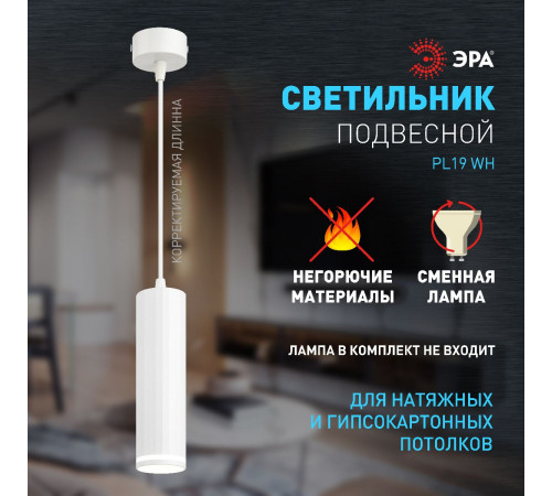 Подвесной светильник Эра PL19 WH Б0058491 Подвесной светильник Эра PL19 WH Б0058491
