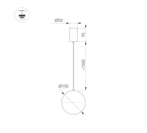 Подвесной светильник Arlight SP-Emisfero-R150-11W Warm3000 035948 Подвесной светильник Arlight SP-Emisfero-R150-11W Warm3000 035948