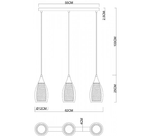 Подвесной светильник Arte Lamp Barry A7951SP-3CC Подвесной светильник Arte Lamp Barry A7951SP-3CC