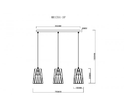 Подвесной светильник MyFar Scrum MR1701-3P Подвесной светильник MyFar Scrum MR1701-3P