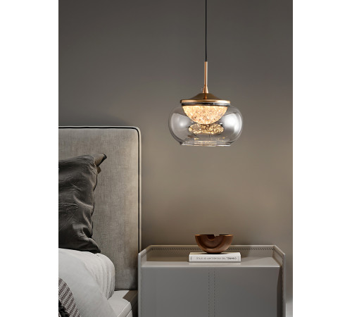 Подвесной светильник Delight Collection MT9128-1H gold/smoke Подвесной светильник Delight Collection MT9128-1H gold/smoke