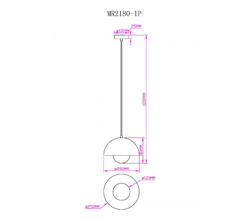 Подвесной светильник Myfar Dorothy MR2180-1P Подвесной светильник Myfar Dorothy MR2180-1P