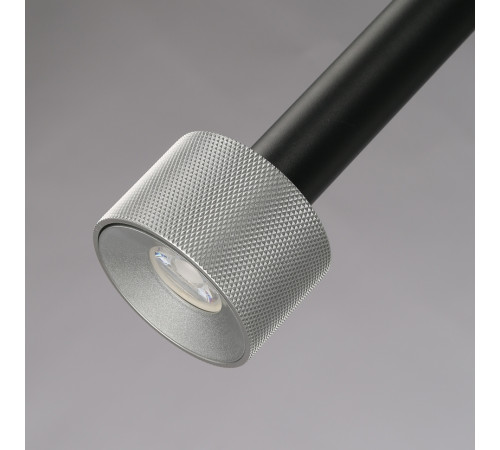 Подвесной светильник iLedex Delta 2362-1 BK+SL Подвесной светильник iLedex Delta 2362-1 BK+SL