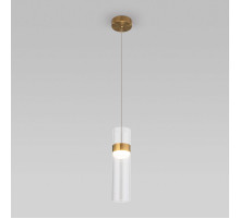 Подвесной светильник Eurosvet Lumen 50244/1 LED латунь/прозрачный a061286