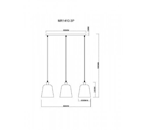 Подвесной светильник MyFar Madina MR1410-3P Подвесной светильник MyFar Madina MR1410-3P
