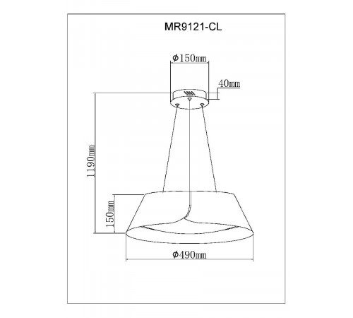 Подвесной светильник Myfar Cordelia MR9121-CL Подвесной светильник Myfar Cordelia MR9121-CL