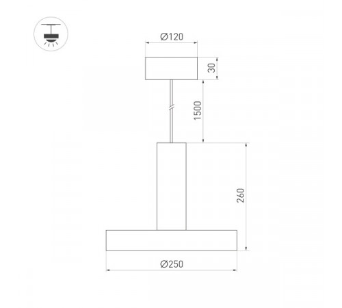 Подвесной светильник Arlight SP-Eric-R250-8W Day4000 035929 Подвесной светильник Arlight SP-Eric-R250-8W Day4000 035929