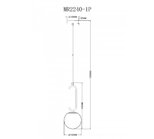 Подвесной светильник Myfar Pierre MR2240-1P Подвесной светильник Myfar Pierre MR2240-1P