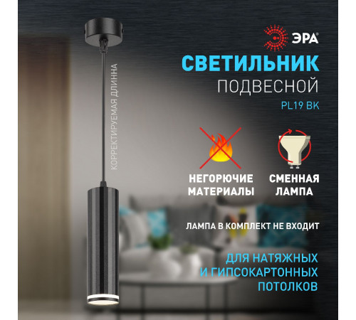 Подвесной светильник Эра PL19 BK Б0058492 Подвесной светильник Эра PL19 BK Б0058492