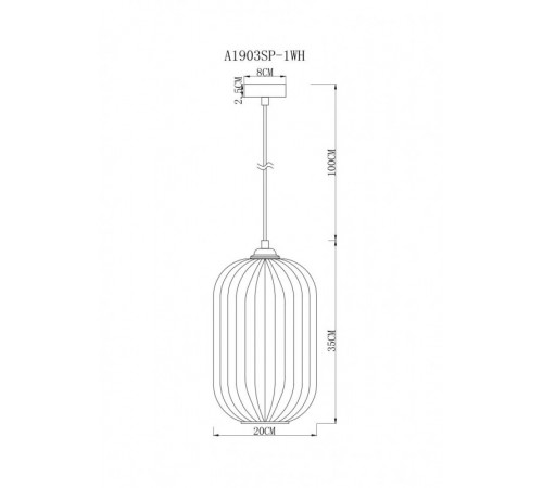 Подвесной светильник ARTE Lamp A1903SP-1WH Подвесной светильник ARTE Lamp A1903SP-1WH