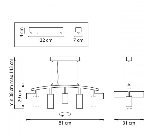 Подвесной светильник Lightstar Rullo LR735363862 (571735+214436-3+214486-2) Подвесной светильник Lightstar Rullo LR735363862 (571735+214436-3+214486-2)