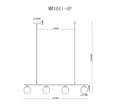 Подвесной светильник MyFar Stacy MR1011-4P Подвесной светильник MyFar Stacy MR1011-4P