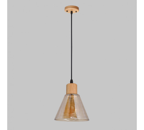 Подвесной светильник IMEX MD.5870-1-P-WOOD+BK Подвесной светильник IMEX MD.5870-1-P-WOOD+BK