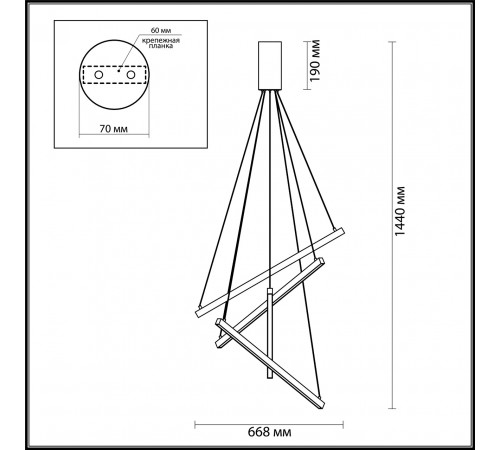 Подвесной светодиодный светильник Odeon Light Cometa 3860/48B