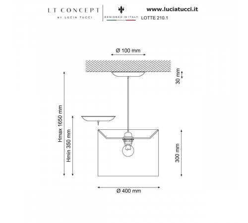 Подвесной светильник Lucia Tucci Lotte 211.1