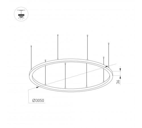 Подвесной светильник Arlight SP-Line-Hang-Arc-O3535-D3000-250W Warm3000 034079(1) Подвесной светильник Arlight SP-Line-Hang-Arc-O3535-D3000-250W Warm3000 034079(1)
