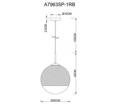 Подвесной светильник Arte Lamp Jupiter Copper A7963SP-1RB Подвесной светильник Arte Lamp Jupiter Copper A7963SP-1RB