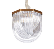 Подвесной светильник Delight Collection Murano Glass A001-400 L4 brass/clear