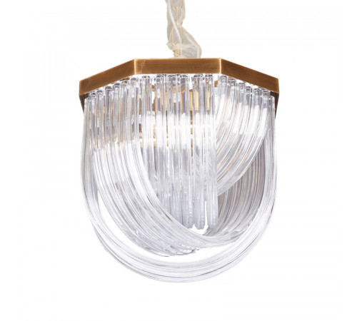 Подвесной светильник Delight Collection Murano Glass A001-400 L4 brass/clear