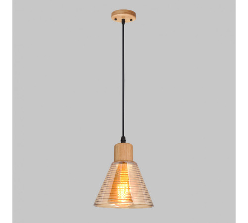 Подвесной светильник IMEX MD.5870-1-P-WOOD+BK Подвесной светильник IMEX MD.5870-1-P-WOOD+BK