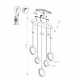 Подвесной светильник Lumien Hall Livin LH8028/5P-BK-PBK-SGD