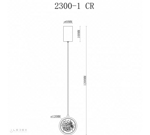 Подвесной светильник iLedex Sonos 2300-1 CR Подвесной светильник iLedex Sonos 2300-1 CR