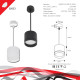 Подвесной светильник Reluce 53007-0.9-001LD GX53 WT