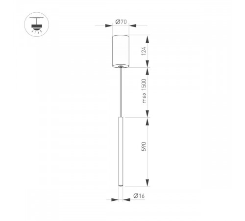 Подвесной светильник Arlight SP-Umbra-Hang-V-L600-10W Day4000 036947 Подвесной светильник Arlight SP-Umbra-Hang-V-L600-10W Day4000 036947