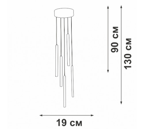 Подвесной светильник Vitaluce V3045-1/5S Подвесной светильник Vitaluce V3045-1/5S