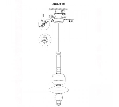 Подвесной светильник Lumien Hall Vilem LH4142/1P-MX Подвесной светильник Lumien Hall Vilem LH4142/1P-MX