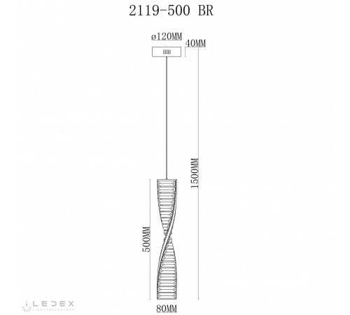Подвесной светильник iLedex Woodstock 2119-500 BR Подвесной светильник iLedex Woodstock 2119-500 BR