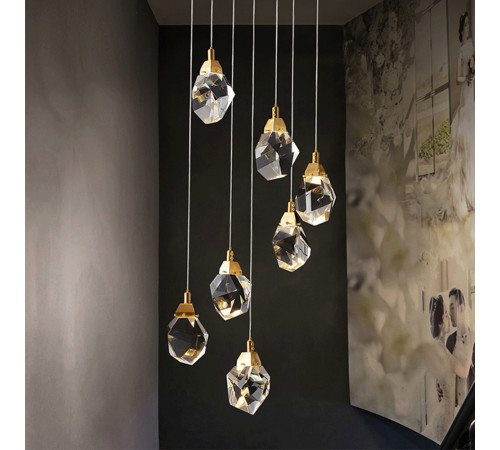 Подвесной светильник Delight Collection Crystal rock MD-020B-7 gold Подвесной светильник Delight Collection Crystal rock MD-020B-7 gold
