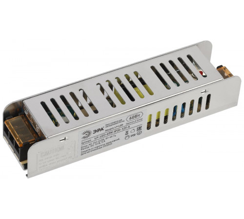 Блок питания Эра 60Вт DC12В 5A IP20 LP-LED-60W-IP20-12V-S Б0061121 Блок питания Эра 60Вт DC12В 5A IP20 LP-LED-60W-IP20-12V-S Б0061121