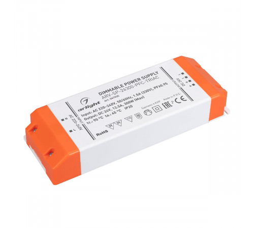 Блок питания Arlight ARV-SP-24300-PFC-TRIAC (24V, 12.5A, 300W) 047035 Блок питания Arlight ARV-SP-24300-PFC-TRIAC (24V, 12.5A, 300W) 047035