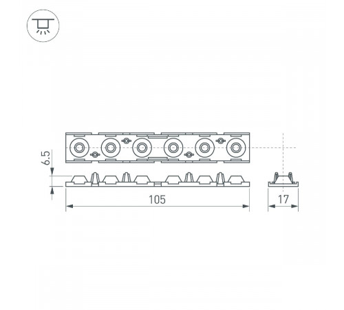 Экран линзованный Arlight SL-LINE-W20-30deg-540 041791 Экран линзованный Arlight SL-LINE-W20-30deg-540 041791
