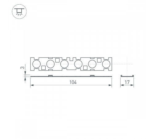 Экран линзованный Arlight SL-LINE-W20-30deg-540 041791 Экран линзованный Arlight SL-LINE-W20-30deg-540 041791