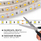 Комплект светодиодной ленты Apeyron 12В 144Вт/м smd 5050 60 д/м IP20 1м 3000К (блок, коннектор) 10-68