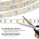 Комплект светодиодной ленты Apeyron 12В 7.2Вт/м smd 5050 30 д/м IP65 5м 6400K (блок, коннектор) 10-01