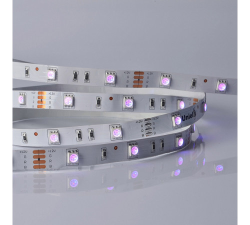 Светодиодная лента Uniel ULS-M22-5050-30LED/m-10mm-IP20-DC12V-7,2W/m-5M-RGB PROFI катушка в герметичной упаковке Светодиодная лента Uniel ULS-M22-5050-30LED/m-10mm-IP20-DC12V-7,2W/m-5M-RGB PROFI катушка в герметичной упаковке