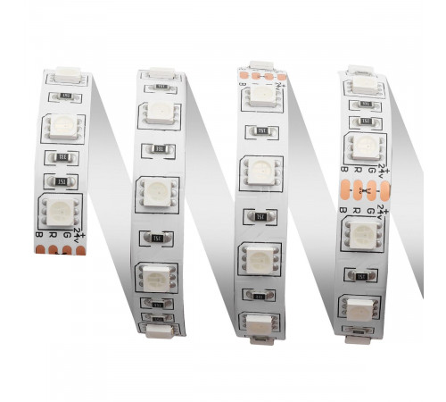Cветодиодная лента Apeyron 24В 14,4Вт/м smd5050 60д/м IP20 5м RGB 00-310 Cветодиодная лента Apeyron 24В 14,4Вт/м smd5050 60д/м IP20 5м RGB 00-310
